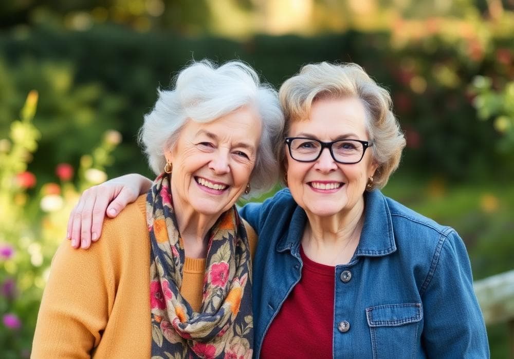 Seniors enjoying daily life with live-in care support